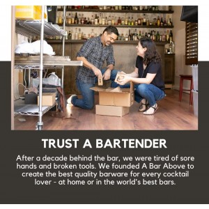 A Bar Above Stainless Steel Fine Mesh Cocktail Strainer, 304 Conical Sieve with Ergonomic Handle, Rustproof Bartender Tool for Double-Straining Tea, Coffee, Kombucha, and Culinary Prep