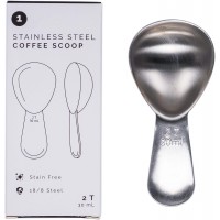 Coffee Scoop - Brushed Stainless Steel - 2 Tablespoon Capacity - Fits inside Airscape Canisters (Brushed Steel)