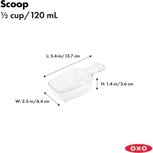 OXO Good Grips POP Container 1/2 Cup Scoop, Clear