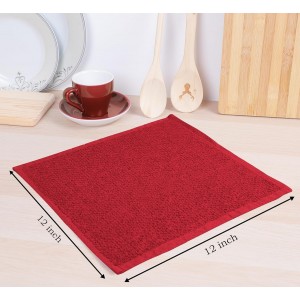 AMOUR INFINI Cotton Kitchen Dish Cloths Set of 8 – Highly Absorbent, Super Soft Premium Terry Cleaning Cloth (12