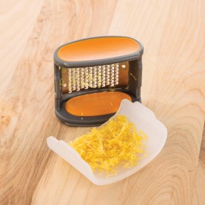 PrepWorks Pocket Citrus Zester – Compact, Stainless Steel Zester for Grating Citrus, Easy to Use, BPA-Free, Ergonomic Handle