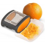 PrepWorks Pocket Citrus Zester – Compact, Stainless Steel Zester for Grating Citrus, Easy to Use, BPA-Free, Ergonomic Handle