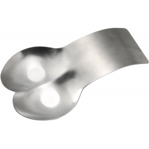 Double Spoon Rest Kitchen Utensil Rest Stovetop Stainless Steel,Spatula Ladle Rest Soup Ladle holder Fit for Most of Spoons and Cooking Utensils,Modern Elegant Design Spoon Rest for Kitchen