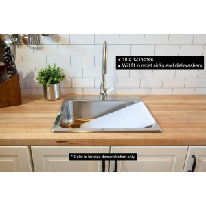 Plastic Cutting Board - 18 x 12 x 0.5 Inch, Professional Grade HDPE, NSF Approved, Large Size and Dishwasher Safe