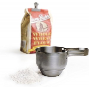 RSVP International Endurance® Stainless Steel Vintage One-Hand Sifter, 1 Cup | Top Cakes, Sift Flour, Marinade BBQ & More | Dishwasher Safe | Powder Sugar, Sift Flour, Spread Toppings & More