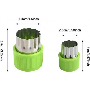 Cookie Cutter Sets for Kids, LetGoShop 12 Shapes Biscuit Cutters Baking Mold with Safty Handle and 10 Cartoon Food Fork, Stainless Steel Mini Vegetables and Fruits Cutters for Kids Lunch