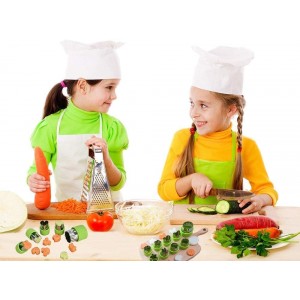 Cookie Cutter Sets for Kids, LetGoShop 12 Shapes Biscuit Cutters Baking Mold with Safty Handle and 10 Cartoon Food Fork, Stainless Steel Mini Vegetables and Fruits Cutters for Kids Lunch