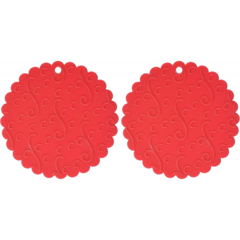 Norpro Grip Silicone Jar Opener Potholder Trivet Red Non Slip Grip 566 (2-Pack)