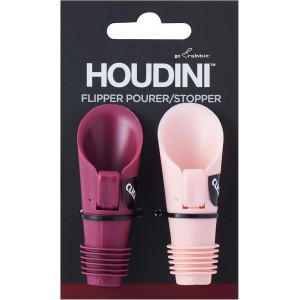 Houdini Flipper Wine Pourer Bottle Stoppers, Fits Types, ASSORTED