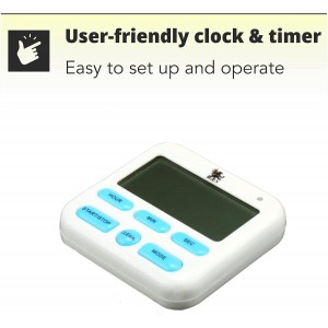 H&S Digital Kitchen Timer for Cooking - Magnetic Countdown Timer with Large LCD Display & Loud Alarm - Oven Timers with Alarm - Stop Watch Clock for Food