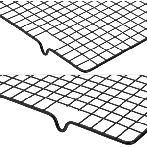 Tebery 4 Pack Black Heavy-Duty Wire Cooking Rack Baking Racks, Nonstick Baking & Cooling Grid for Roasting, Cooking, Grilling, Drying - 16