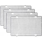 Tebery 4 Pack Black Heavy-Duty Wire Cooking Rack Baking Racks, Nonstick Baking & Cooling Grid for Roasting, Cooking, Grilling, Drying - 16