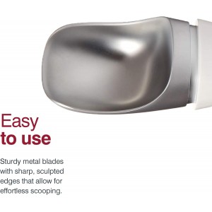 Zyliss Right Scoop Ice Cream Scoop - Ergonomic, Dishwasher-Safe Ice Cream Scooper Perfect for Gelato, Sorbet, Frozen Yogurt & More - Red