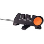 Outdoor Edge Edge-X Pro, Pocket Sized 4-Stage Carbide/Ceramic/Diamond Abrasive Knife Sharpener with Folding X-Base that Improves Stability for all Outdoor, Serrated and Kitchen Knives