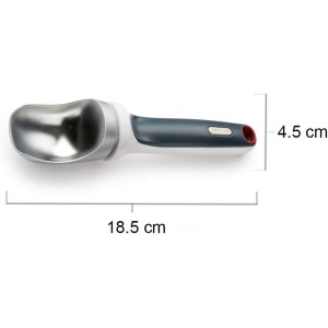 Zyliss E980087 Ice Cream Scoop, 18.5cm/7.25in, Aluminium, Grey, Scoop for Ice Cream/Gelato/Clotted Cream/Sorbet/Mashed Potato, Dishwasher Safe
