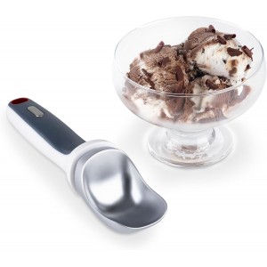 Zyliss E980087 Ice Cream Scoop, 18.5cm/7.25in, Aluminium, Grey, Scoop for Ice Cream/Gelato/Clotted Cream/Sorbet/Mashed Potato, Dishwasher Safe