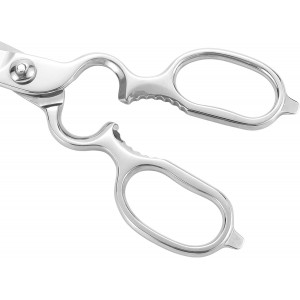 LIVINGO Kitchen Forged Shears Heavy Duty Come Apart Ultra Sharp Multi-function Stainless Steel Scissors Bottle Opener, Nut Cracker 8.5 inch