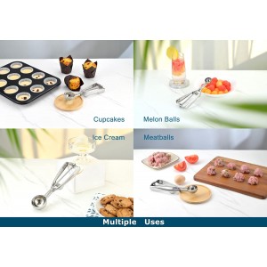 18/8 Stainless Steel Cupcake Muffin Batter Dispenser, Ice Cream Cupcake Muffin Scoop