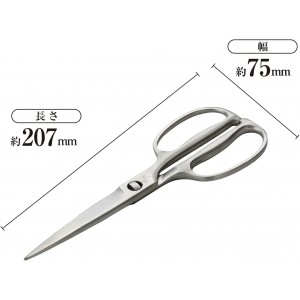 Kai Corporation DH3345 Seki Magoroku Kitchen Scissors, Disassembly, Forged, All Stainless Steel, Kitchen Tool, Made in Japan