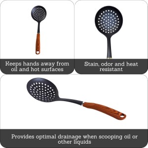 IMUSA USA Nylon Skimmer with Woodlook Handle