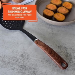 IMUSA USA Nylon Skimmer with Woodlook Handle