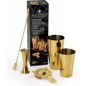 Barfly M37101GD Basics Cocktail Set, 5-Piece, Gold