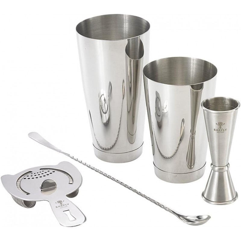 Barfly M37101 Basics Cocktail Set, 5-Piece, Stainless Steel