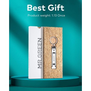 MR.GREEN Portable Nail ClippersMedical Grade Stainless Steel Foldable Nail Cutter Ultra Slim Travel Design