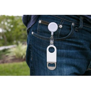 Retractable Flat Beer Bottle Opener with Belt Clip for Bartenders,Waiter (Black 3-Pack)