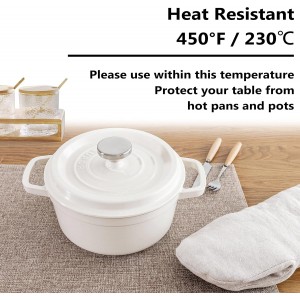 Home Brilliant Linen Placemats Set of 4 Heat Resistant Dining Table Cloth Place Mats Kitchen Table Mats Placemats Table Spring Decor, Natural Linen