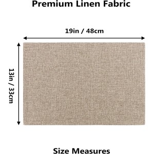 Home Brilliant Linen Placemats Set of 4 Heat Resistant Dining Table Cloth Place Mats Kitchen Table Mats Placemats Table Spring Decor, Natural Linen