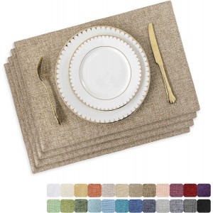 Home Brilliant Linen Placemats Set of 4 ...