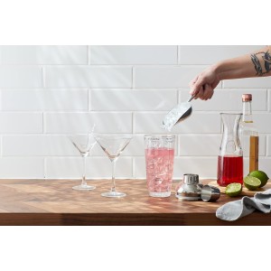 Houdini 24oz Glass Cocktail Shaker, Includes Six Recipes
