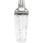Houdini 24oz Glass Cocktail Shaker, Includes Six Recipes