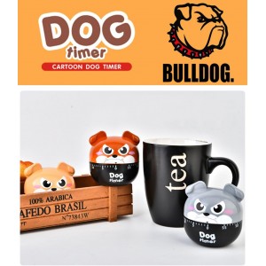 Kitchen Egg Timer,60 Minutes Dog Mechanical Rotating Cooking Timer (Grey)