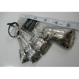 Ganz Family Of Cats Polished Silver Tone Zinc Alloy Measuring Spoons, 4-Piece Set