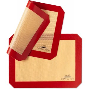 Last Confection Silicone Baking Mat - Set of 2 Non-Stick Quarter Sheet (8-1/2
