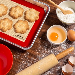 Last Confection Silicone Baking Mat - Set of 2 Non-Stick Quarter Sheet (8-1/2