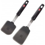 DI ORO Spatulas for Kitchen Use - Forever Warranty - 600°F Heat Resistance Silicone - Turner Spatula Set for Cooking - BPA Free Wide Pancake Spatulas - Egg Flippers for Nonstick Cookware Safe (2pc)