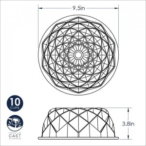 Nordic Ware Jubilee Bundt, 10 Cup, Gold