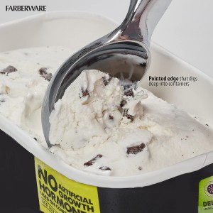 ​Farberware Professional Ice Cream Scoop, ​​Comfortable Handle, Heavy Duty, Professional Grade Scooper, Get Perfect Shape Scoops, Great for Spooning Frozen Hard Gelato and Sorbet, Cookie Dough, Melon