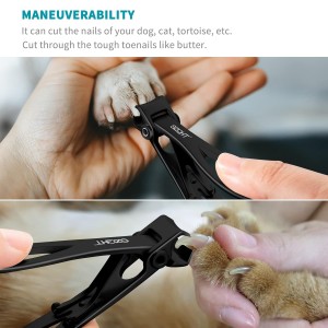 SZQHT Ultra Wide Jaw Opening Nail Clippers Set, Toenail Clippers for Thick Nails, Heavy Duty Nail Cutter, Stainless Steel Toe Nail Clippers for Seniors, Men & Women Manicure,Pedicure,Big(Black)