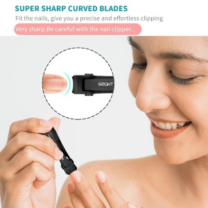 SZQHT Ultra Wide Jaw Opening Nail Clippers Set, Toenail Clippers for Thick Nails, Heavy Duty Nail Cutter, Stainless Steel Toe Nail Clippers for Seniors, Men & Women Manicure,Pedicure,Big(Black)