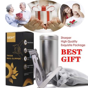 SZQHT Ultra Wide Jaw Opening Nail Clippers Set, Toenail Clippers for Thick Nails, Heavy Duty Nail Cutter, Stainless Steel Toe Nail Clippers for Seniors, Men & Women Manicure,Pedicure,Big(Black)