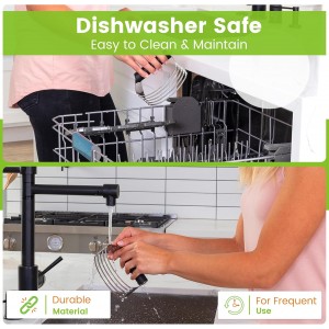 Spring Chef Dough Blender & Pastry Cutter Tool, Stainless Steel Pastry Blender & Bench Scraper for Pizza, Nut, Pie - Multipurpose Dough Cutter & Scraper Tool for Baking with Soft Grip Handles - Black