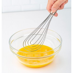 PrepWorks 10 Inch Fat Whisk - Stainless Steel Whisk for Mixing, Beating, and Stirring Sauces, Batter, and More