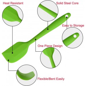 Silicone Spatulas, 8.5 inch Small Rubber Spatula Seamless One Piece Design Heat Resistant Non-Stick Flexible Scrapers Baking Mixing Tool (5 Pieces)