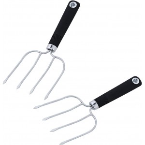 Turkey Lifter Forks Set of 2 Stainless Steel Turkey Lifters with Non-Slip Handle Turkey and Poultry Lifters Turkey Claws Carving Fork