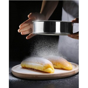 Flour Sifter for Baking - Stainless Steel 40 Mesh Small Tamis 6inch Round Sifter,Mini Fine Mesh Flour Sieve(6 Inch, 40m Mesh)