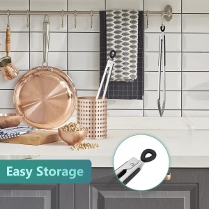 Grill Tongs, 17 Inch Extra Long BBQ Tongs, Premium Stainless Steel Metal Tongs for Cooking, Grilling, Barbecue/BBQ, Buffet (17